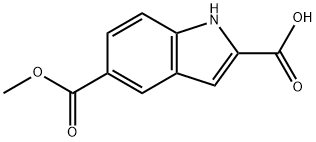 5-甲氧基羰基吲哚-2-羧酸 结构式
