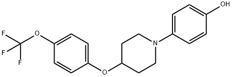 4-[4-[4-(トリフルオロメトキシ)フェノキシ]ピペリジン-1-イル]フェノール 化学構造式