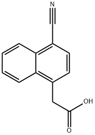 (4-Cyanonaphthalen-1-yl)acetic acid 化学構造式