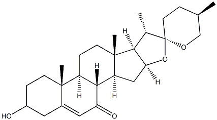 Spirost-5-en-7-one, 3-hydroxy-, (5b,25R)- Struktur