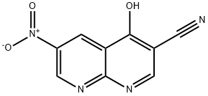 4-HYDROXY-6-NITRO-1,8-NAPHTHYRIDINE-3-CARBONITRILE 结构式