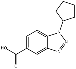 1-Cyclopentyl-1,2,3-benzotriazole-5-carboxylic acid Structure