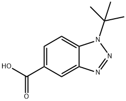 1-TERT-ブチル-1,2,3-ベンゾトリアゾール-5-カルボン酸 化学構造式