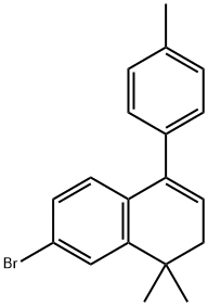 6-broMo-3,4-dihydro-4,4-diMethyl-1-p-tolylnaphthalene Struktur