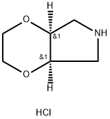 (4AR,7AS)-ヘキサヒドロ-2H-[1,4]ジオキシノ[2,3-C]ピロール塩酸塩 化学構造式