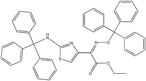 (Z)-2-[2-(TritylaMino)thiazol-4-yl]-2-(trityloxyiMino)acetic Acid Ethyl Ester Structure