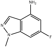 1H-Indazol-4-amine,6-fluoro-1-methyl-(9CI) 化学構造式