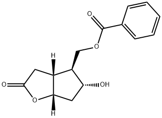 [3aR-(3aalpha,4alpha,5beta,6aalpha)]-4-[(Benzoyloxy)methyl]hexahydro-5-hydroxy-2H-cyclopenta[b]furan-2-one Structure