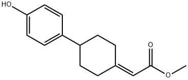 Acetic acid, 2-[4-(4-hydroxyphenyl)cyclohexylidene]-, Methyl ester|2-(4-(4-羟基苯基)亚环己基)乙酸甲酯