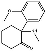 Cyclohexanone, 2-(2-Methoxyphenyl)-2-(MethylaMino)- 化学構造式