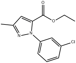 Ethyl 1-(3-chlorophenyl)-3-Methyl-1H-pyrazole-5-carboxylate 结构式