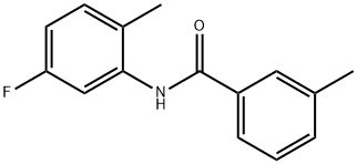 N-(5-氟-2-甲基苯基)-3-甲基苯甲酰胺 结构式