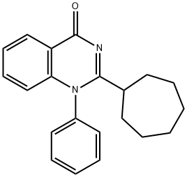 2-环庚基-1-苯基喹唑啉-4(1H)-酮, 71608-84-9, 结构式