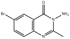 3-氨基-6-溴-2-甲基喹唑啉-4(3H)-酮, 71822-97-4, 结构式