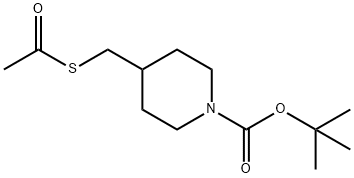 4-AcetylsulfanylMethyl-piperidine-1-carboxylic acid tert-butyl ester Struktur