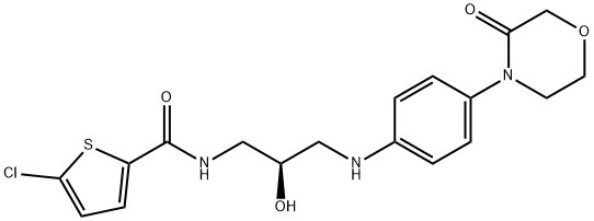 2-ThiophenecarboxaMide, 5-chloro-N-[(2R)-2-hydroxy-3-[[4-(3-oxo-4-Morpholinyl)phenyl]aMino]propyl]- Struktur