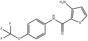 3-aMino-N-(4-(trifluoroMethoxy)phenyl)thiophene-2-carboxaMide 结构式