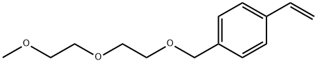 4-[2-(2-メトキシエトキシ)エトキシメチル]-1-ビニルベンゼン 化学構造式