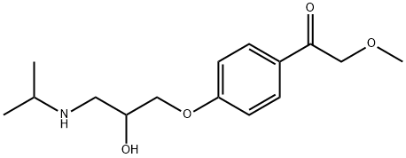 1-(4-(2-羟基-3-(异丙基氨基)丙氧基)苯基)-2-甲氧基乙酮, 73723-85-0, 结构式