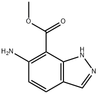 6-氨基-1氢-吲唑-7-甲酸甲酯,73907-98-9,结构式