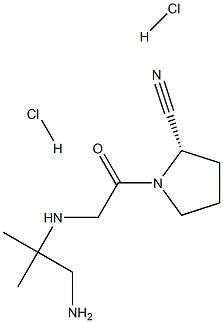 (S)-1-(2-(1-aMino-2-Methylpropan-2-ylaMino)acetyl)pyrrolidine-2-carbonitrile dihydrochloride (AMino pyrrolidine) Struktur