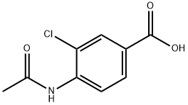 3-氯-4-乙酰氨基苯甲酸 结构式