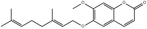 6-[[(2E)-3,7-Dimethyl-2,6-octadien-1-yl]oxy]-7-methoxy-2H-1-benzopyran-2-one|7-甲氧基-6-香叶基氧基香豆素