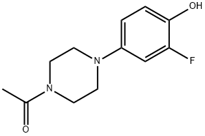 1-(4-(3-fluoro-4-hydroxyphenyl)piperazin-1-yl)ethanone Structure