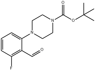 4-(3-氟-2-甲酰基苯基)哌嗪-1-羧酸叔丁酯, 744219-30-5, 结构式