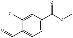 3-氯-4-甲酰基苯甲酸甲酯 结构式