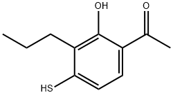 1-(2-Hydroxy-4-Mercapto-3-propylphenyl)ethanone, 74891-64-8, 结构式