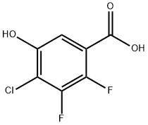 4-氯-2,3-二氟-5-羟基苯甲酸, 749230-50-0, 结构式