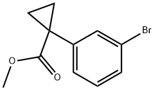 1-(3-ブロモフェニル)シクロプロパン-1-カルボン酸メチル 化学構造式