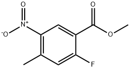 2-氟-4-甲基-5-硝基苯甲酸甲酯 结构式