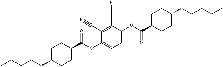 [trans(trans)]-4-pentyl-Cyclohexanecarboxylic acid 2,3-dicyano-1,4-phenylene ester Struktur