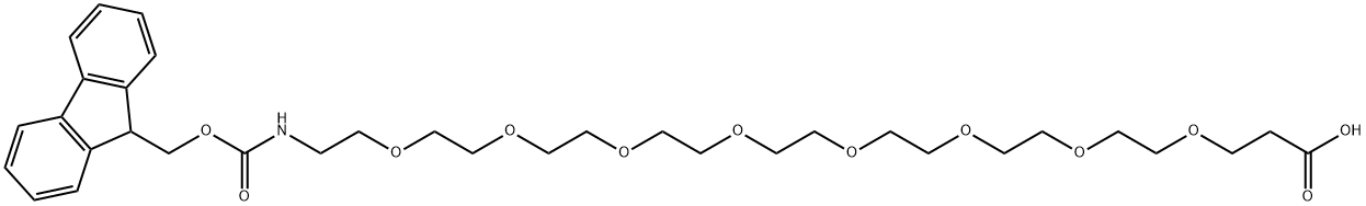 5,8,11,14,17,20,23,26-Octaoxa-2-azanonacosanedioic acid,1-(9-fluren-9-ylmethyl)ester Structure
