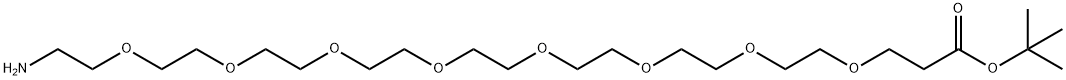 AMINO-DPEG®₈-T-BUTYL ESTER 化学構造式