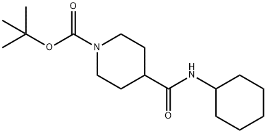 N-Cyclohexyl 1-BOC-piperidine-4-carboxaMide Structure