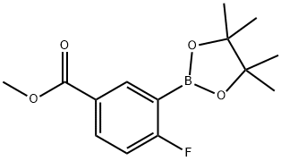 2-Fluoro-5-(Methoxycarbonyl)benzeneboronic acid pinacol ester, 96% Struktur