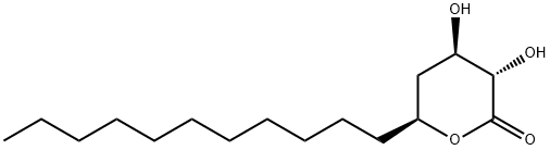 (3S,4R,6S)-四氢-3,4-二羟基-6-十一烷基-2H-吡喃-2-酮,757995-43-0,结构式