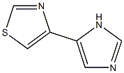 4-(1H-咪唑-5-基)噻唑, 758724-68-4, 结构式