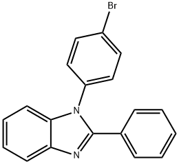 1-(4-ブロモフェニル)-2-フェニルベンゾイミダゾール 化学構造式