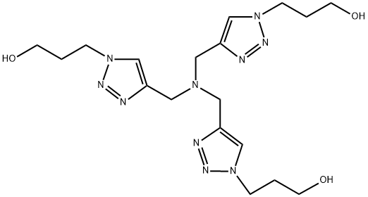 トリス(3-ヒドロキシプロピルトリアゾリルメチル)アミン 化学構造式