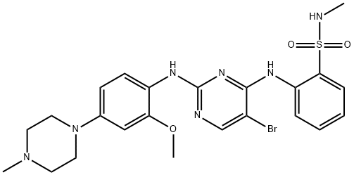 761436-81-1 2-[[5-溴-2-[[2-甲氧基-4-(4-甲基-1-哌嗪基)苯基]氨基]-4-嘧啶基]氨基]-N-甲基苯磺酰胺