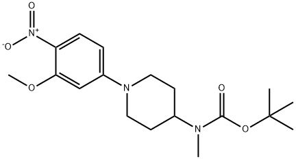 1-(3-甲氧基-4-硝基-苯基)-哌啶-4-基]-甲基-氨基甲酸叔丁基酯,761440-39-5,结构式