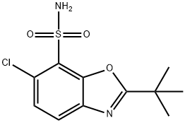 2-叔丁基-6-氯苯并[D]恶唑-7-磺酰胺, 761448-08-2, 结构式