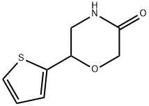6-(噻吩-2-基)吗啉-3-酮,76175-42-3,结构式