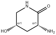 (3R,5S)-rel-3-Amino-5-hydroxy-2-piperidinone Struktur