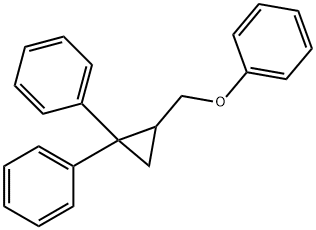 (2-(PhenoxyMethyl)cyclopropane-1,1-diyl)dibenzene Struktur