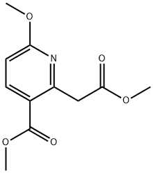 Methyl 6-Methoxy-2-(2-Methoxy-2-oxoethyl)nicotinate Struktur